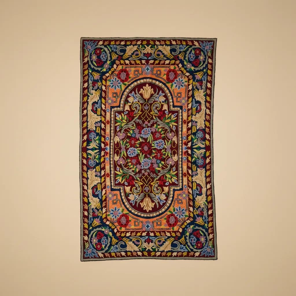 2.5 ft × 4 ft - Firdaus Floral Aari Rug — view 1